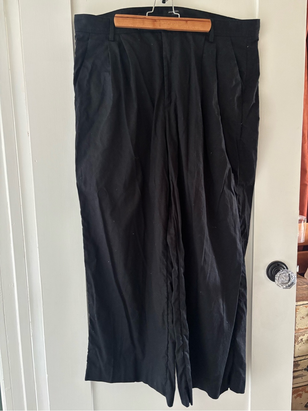 Banana Republic Black Linen Wide Leg Pants — Sz 18